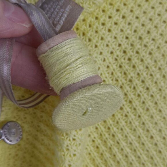 Anthropologie Knitted & Knotted Size Small Yellow Button Front Peplum Top NWOT - Picture 14 of 16